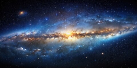 Fototapeta premium Beautiful Bright Milky Way Galaxy on Dark Starry Sky Space Background