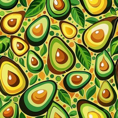 background picture with lots of avocados interspersed , wallpaper with avocados