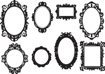 Obraz premium Set frames. Hand drawn vector illustration