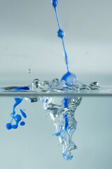 tornado farbe tropfen wasser blau