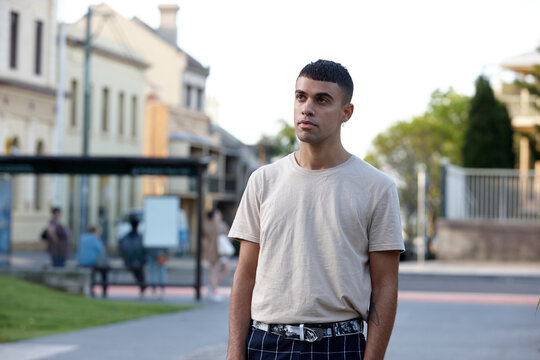 Young Indigenous Australian man enjoying time outdoors