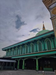 a magnificent Islamic mosque with beautiful carvings