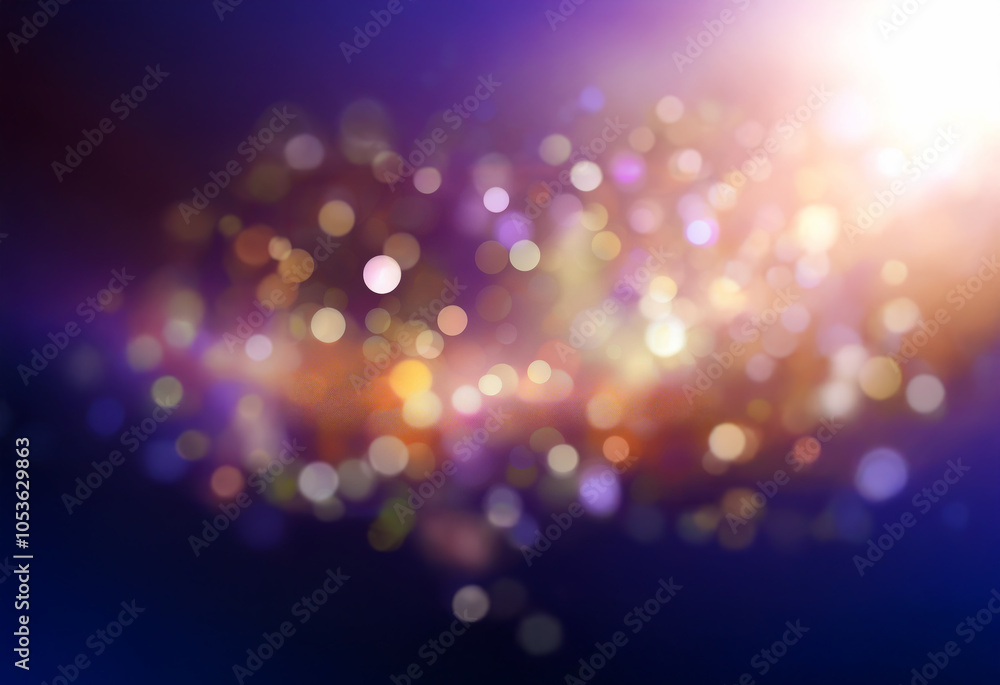 Poster an abstract background with a blurred pattern of lights and colors.