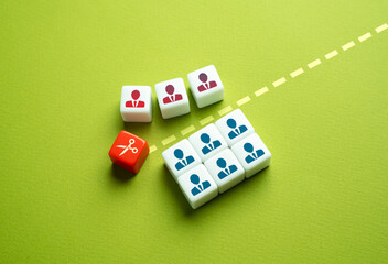 Fire some employees. Reduce the workforce. Mass layoffs. Cost optimization, business...