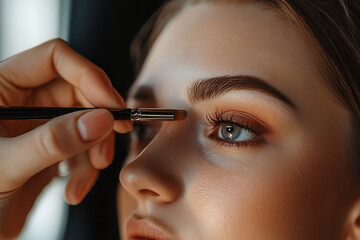 Obraz premium A photo of a woman undergoing a beautician consultation, showcasing pre-treatment assessment and planning for cosmetic or skincare procedures
