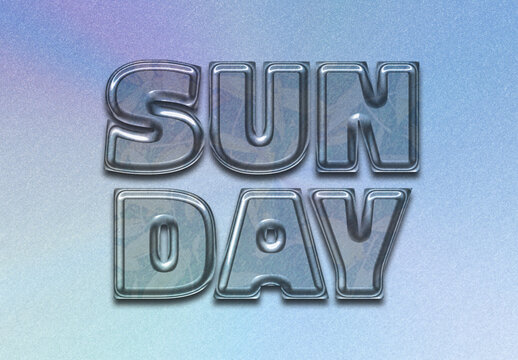 Sunday Text Effect Mockup Layout