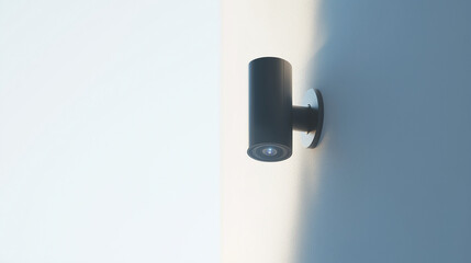 Modern Wall-Mounted Security Camera with Soft Lighting
