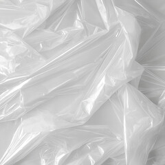 High-Resolution White Transparent Plastic Film Texture Background
