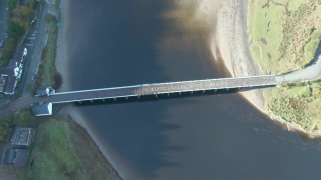 Mawddach Estuary Wales Aerial Penmaenpool Bridge