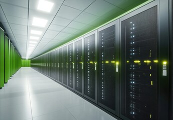 Obraz premium Server Room Corridor.