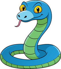 vector snake on white background