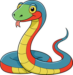 vector snake on white background