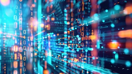 Background of Digital Abstracts in Artificial Intelligence, Data Transmission and Encryption, and Scientific Research - a complex and innovative visual. The background of digital abstracts involving a