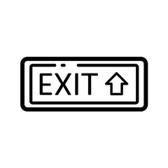 exit, icon, sign, vector, door, evacuation, emergency, illustration, symbol,