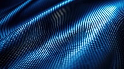 Fototapeta premium Blue Carbon Fiber. Modern Texture with Left Side Light for Wallpapers and Graphic Design