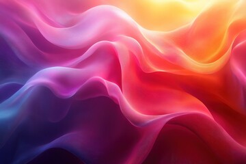 Obraz premium Abstract colorful background with wavy lines in pink, purple and orange tones.