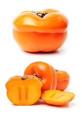 persimmon on a white background