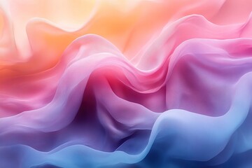 Obraz premium Abstract colorful fabric background with soft waves.