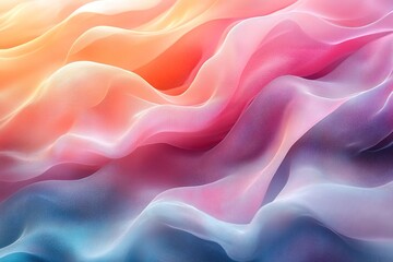 Obraz premium Abstract colorful fabric background with soft waves and textures.
