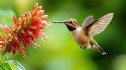 Fototapeta premium The role of birds in pollination is vital for many ecosystems