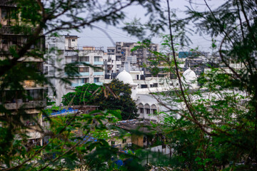Big slums in the Mumbai, India