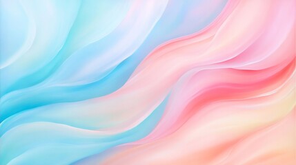 Fototapeta premium Dynamic Illuminated Waves in Soft Pastel Colors