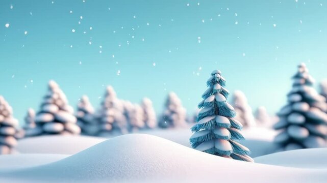Snowdrift against panoramic view with snowy frost trees. Natural landscape with space for text or design. Winter holiday season. Happy New Year, Merry Christmas