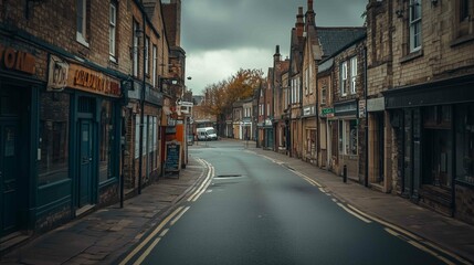 Fototapeta premium East UK small town streets, mood and vibe 