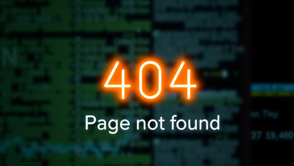 Error message 404 displayed indicating a page not found