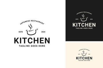 Logo of hot pot logo for restaurant design vector template illustration