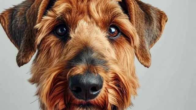 A friendly Airedale Terrier portrait