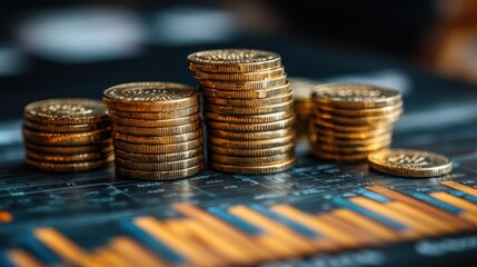Secure Investments: Golden Opportunity with Coins and Bars as Stable Assets