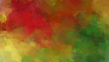 Obraz premium Watercolor art illustration - Backdrop fine art red green