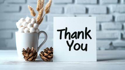 Minimalist handwritten "thank you" notes