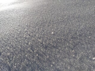 closeup on ice crystal snowscape
