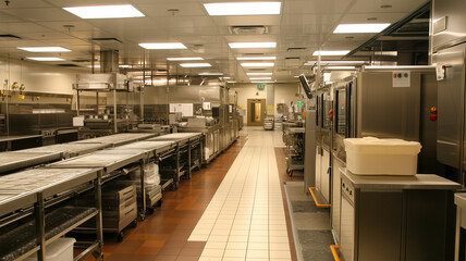 食品加工工場の内部
