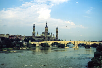 Fototapeta premium Zaragoza, Spain: panoramic view