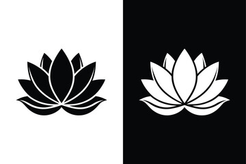 Lotus flower logo. Vector illustrations isolated on white background.