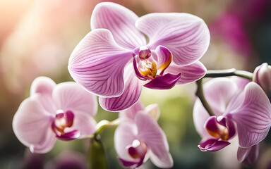 Closeup on orchid flower