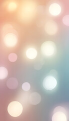 Obraz premium Gentle blurred lights in pastel colors create a soothing gradient, with ample copy space for text or design elements.