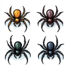 Spider. Halloween decoration element.