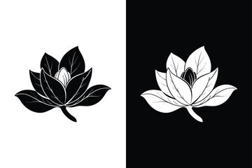 Magnolia flower vector icon graphic isolated sketch illustration on white background. © MONI