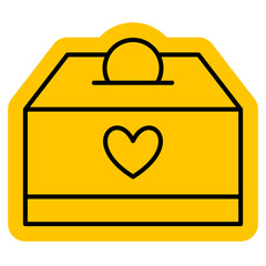 Fototapeta premium Donation, Giving money Icon