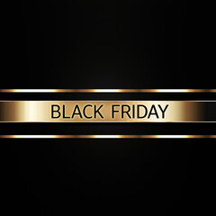 Obraz premium Eleganter Black Friday Hintergrund in edlem Schwarz-Gold-Design. Quadratisches Format für Social Media. Luxuriöser Look mit glänzenden Elementen. Premium-Shopping-Atmosphäre