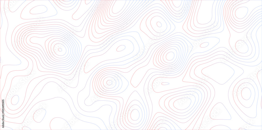 Poster Abstract white colorful gradient Topographic line map background. Contour elevation topographic and textured Background Modern design with White background with topographic wavy pate for decoration.	
