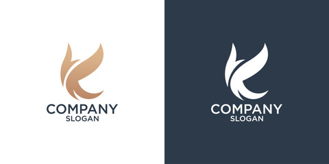 collection of letter k abstract monogram logo design vector