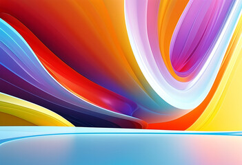 a colorful image of a wave with colorful lines.