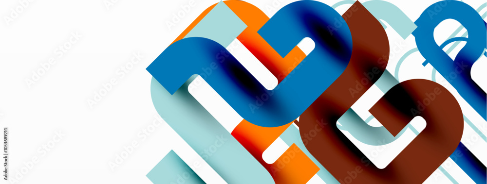 Poster wave lines minimal abstract background