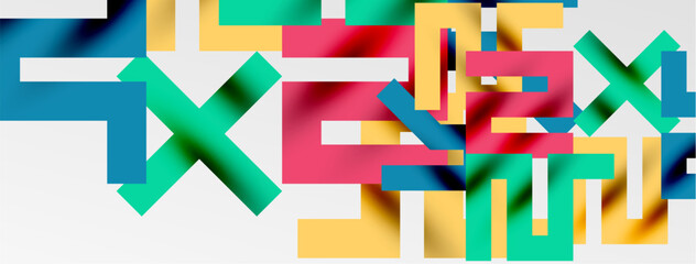 Colorful squares, lines minimal abstract background. Vector Illustration For Wallpaper, Banner, Background, Card, Book Illustration, landing page