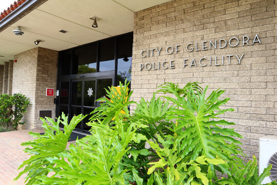 Glendora (LA County), California &ndash; May 18, 2024: City of Glendora Police Deparment located at 150 Glendora Ave, Glendora
